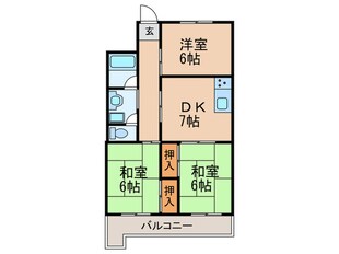 ヤマチハイツの物件間取画像